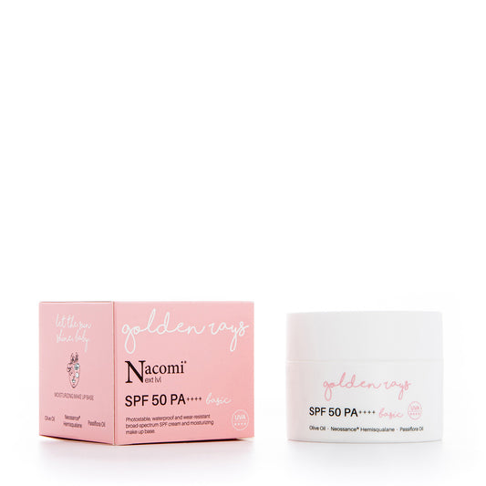 Nacomi Crema Facial con SPF 50+ Golden Rays Basic