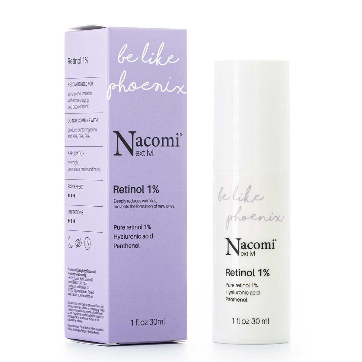 Nacomi Suero Facial Be Like Phoenix Retinol 1% Nxt Lvl